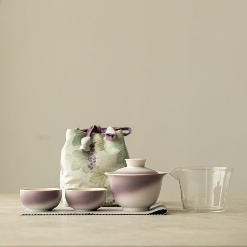 Korean Tea Set - Ceramic Travel Tea Set, One Pot,