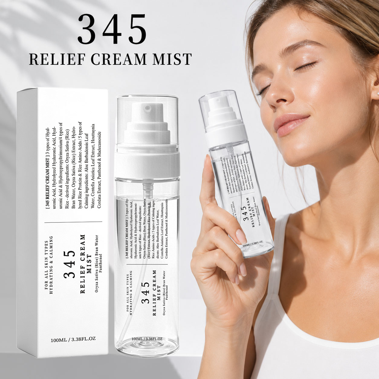 345 Relief Cream Mist Korean S - Korean Skincare Routine ulasan dan harga