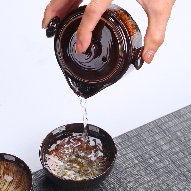 Portable ceramic teapot gaiwan - Korean Tea Set ulasan dan harga