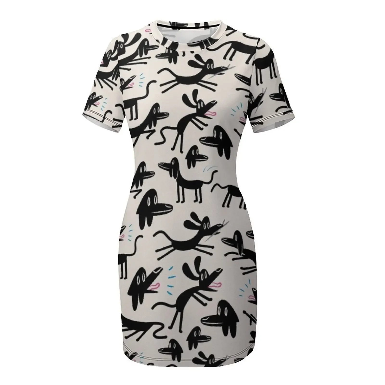 A Dog's Life Short-Sleeved Dre - Korean Women Lifestyle ulasan dan harga