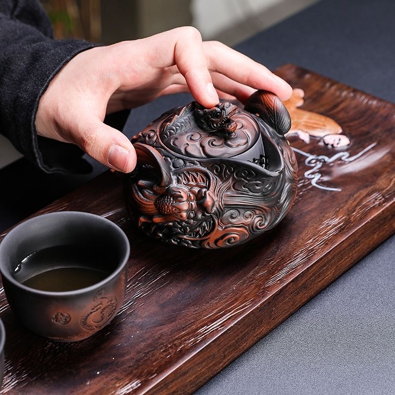 Chinese Purple Pottery Handmad - Korean Tea Set ulasan dan harga