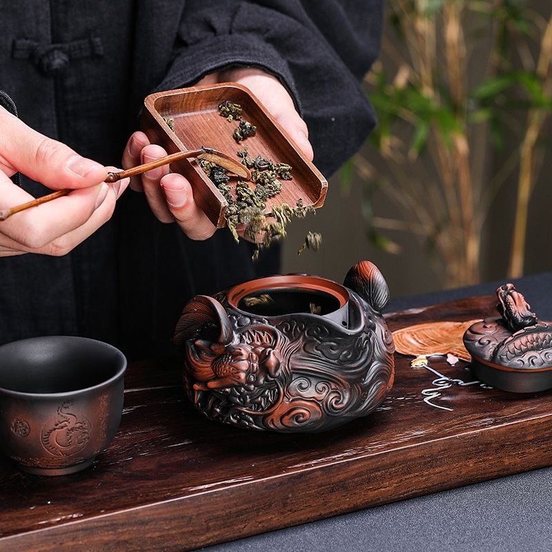 Chinese Purple Pottery Handmad - Korean Tea Set ulasan dan harga