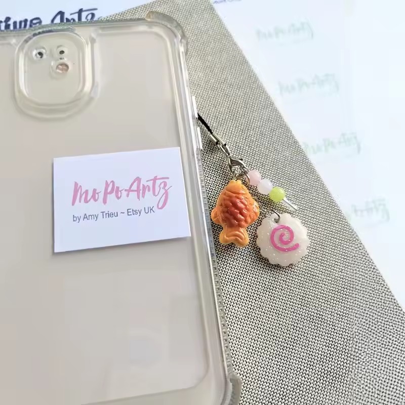 Cute Acrylic Pink Squid Roll P - Tteokbokki Rice Cake ulasan dan harga
