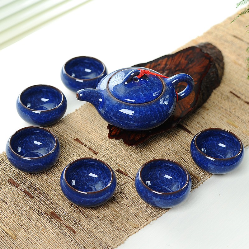 7pcs Ceramic Tea Set with Ice  - Korean Tea Set ulasan dan harga