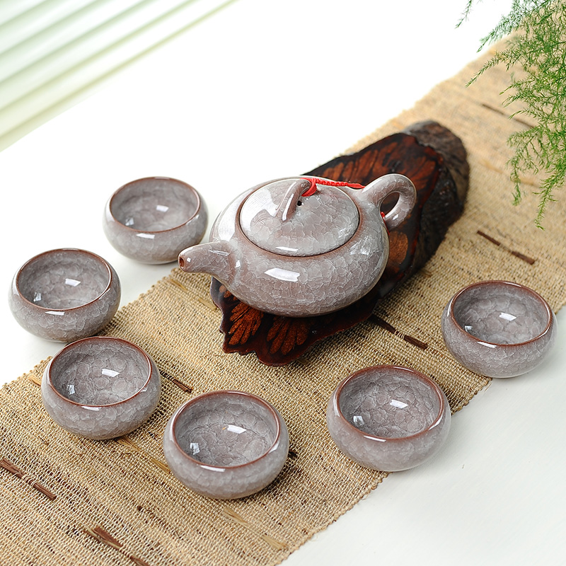 7pcs Ceramic Tea Set with Ice  - Korean Tea Set ulasan dan harga