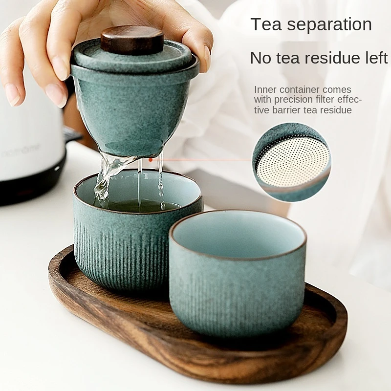 Travel Kung Fu Tea Set Outdoor - Korean Tea Set ulasan dan harga