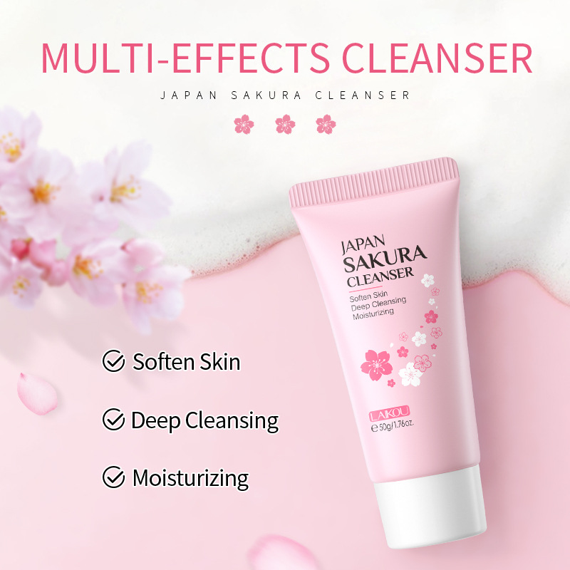 Sakura Facial Cleaner Korean F - Korean Skincare Routine ulasan dan harga
